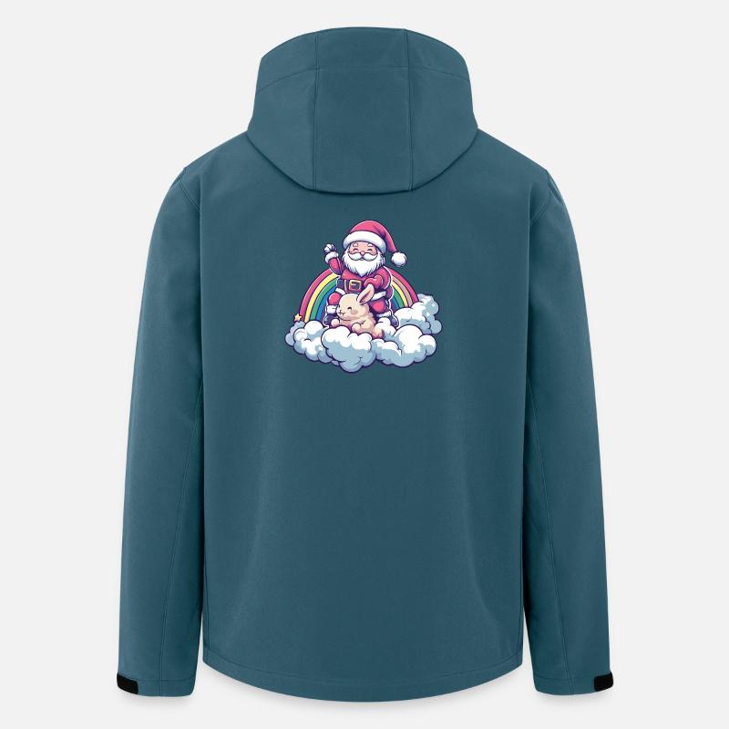 Hase Weihnachtsmann Weihnachten - Recycelte Männer Softshell-Jacke von Stanley/Stella - Dunkles Petrol