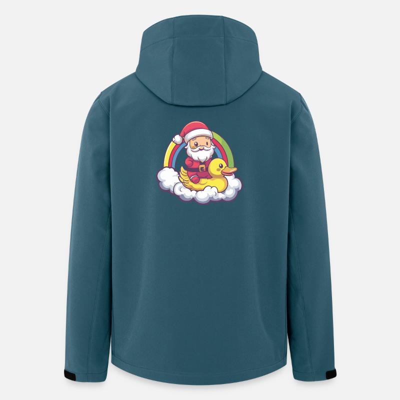 Ente Weihnachtsmann Weihnachten - Recycelte Männer Softshell-Jacke von Stanley/Stella - Dunkles Petrol
