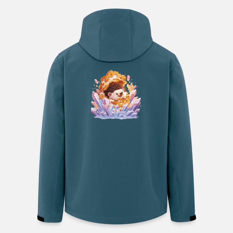 Igel im Honigkristall - Recycelte Männer Softshell-Jacke von Stanley/Stella - Dunkles Petrol