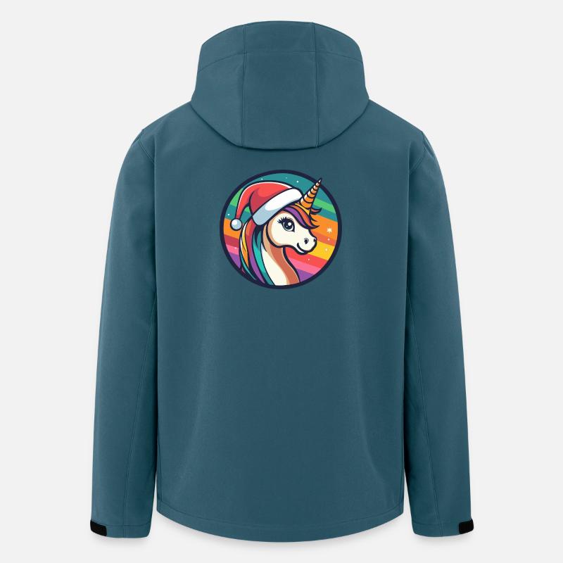 Einhorn Winterzauber - Recycelte Männer Softshell-Jacke von Stanley/Stella - Dunkles Petrol