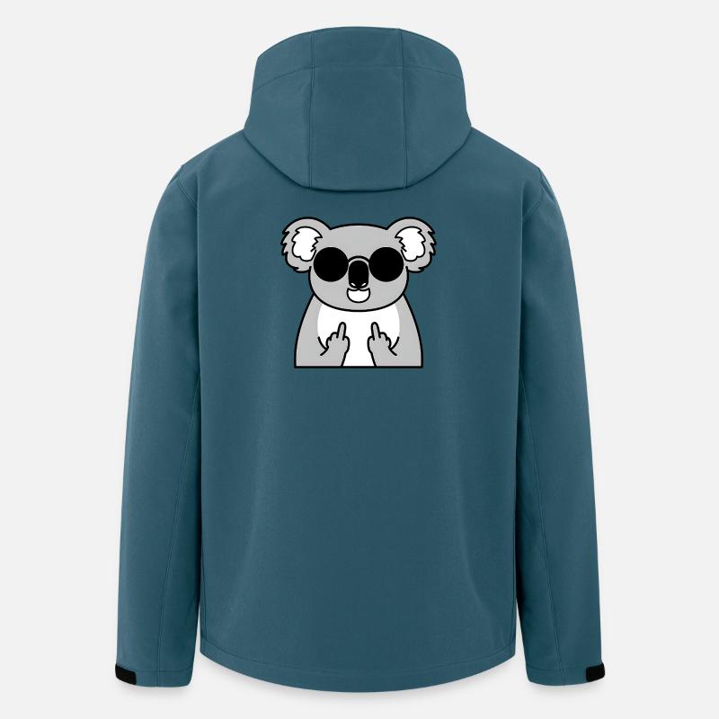 Koala Punk: Mittelfinger Attitude - Recycelte Männer Softshell-Jacke von Stanley/Stella - Dunkles Petrol