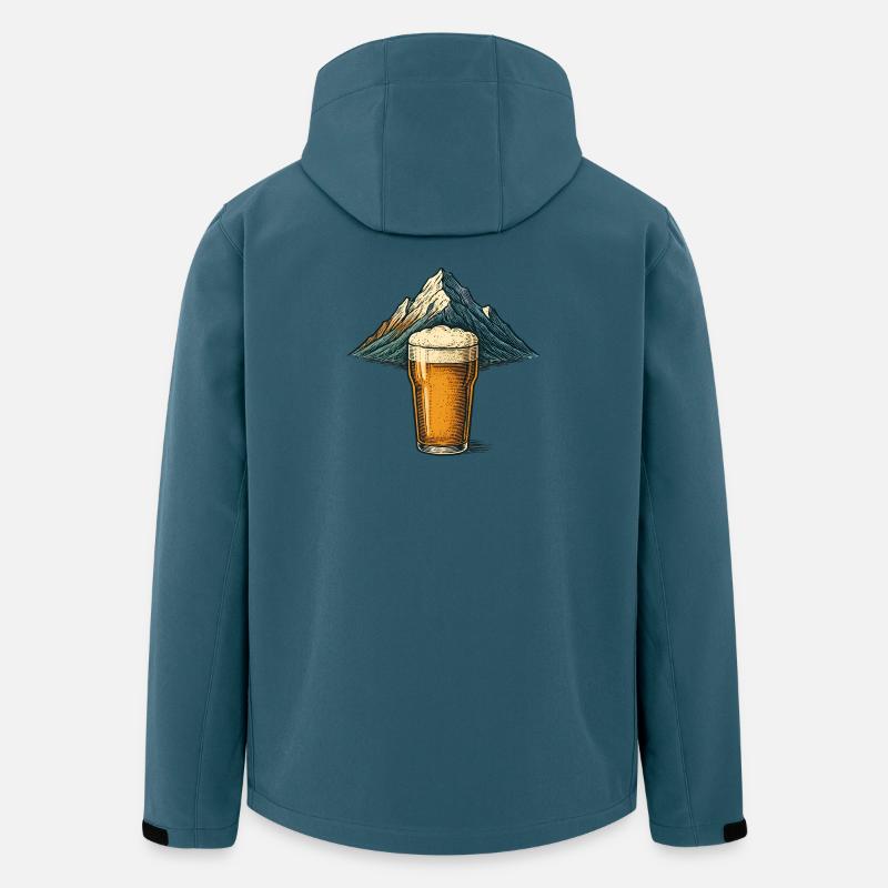 Mountain Beer Mountain Landscape - Men’s Recycled Softshell Jacket by Stanley/Stella - stargazer