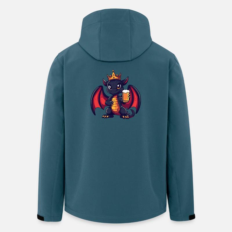 Drache Bier König - Recycelte Männer Softshell-Jacke von Stanley/Stella - Dunkles Petrol