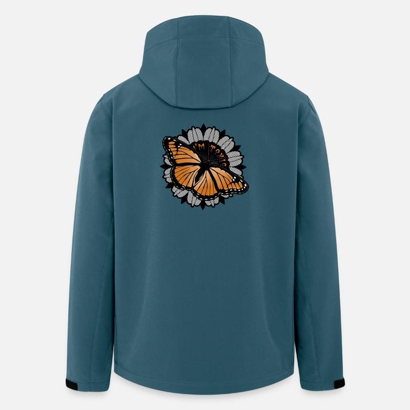 Giftige Schönheit – Monarchfalter-Kunst - Recycelte Männer Softshell-Jacke von Stanley/Stella - Dunkles Petrol