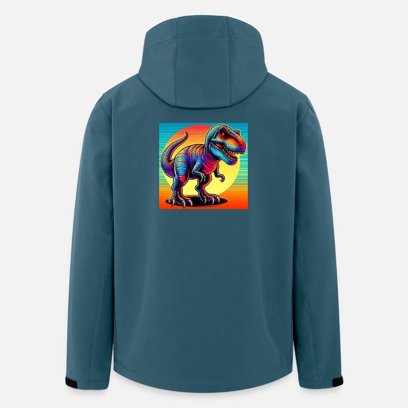 Dinosaurier - Recycelte Männer Softshell-Jacke von Stanley/Stella - Dunkles Petrol