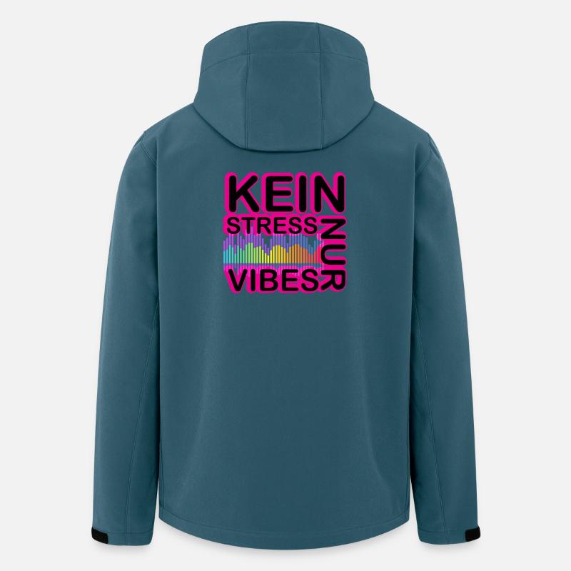 Kein Stress Vibes Neon - Recycelte Männer Softshell-Jacke von Stanley/Stella - Dunkles Petrol