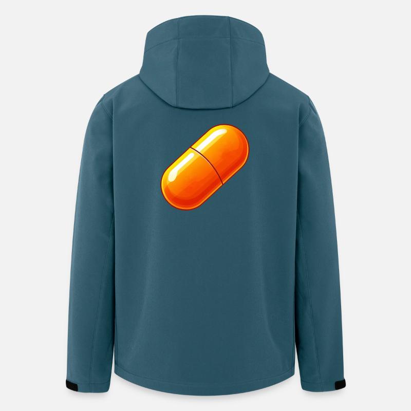 Bitcoin Orange Pille Bewusstseinserweiterung - Recycelte Männer Softshell-Jacke von Stanley/Stella - Dunkles Petrol