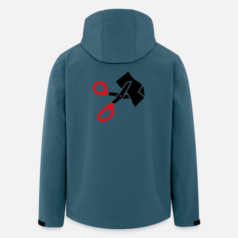 Kleiderschere Rettungsschere - Recycelte Männer Softshell-Jacke von Stanley/Stella - Dunkles Petrol
