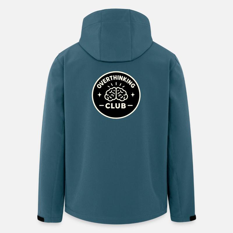 Club de réflexion excessive - Veste softshell homme en polyester recyclé Stanley/Stella - bleu pétrole foncé