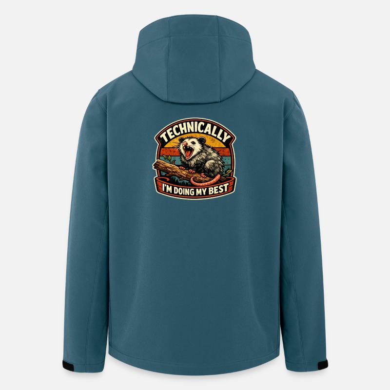 Technisch Mach Mein Bestes - Recycelte Männer Softshell-Jacke von Stanley/Stella - Dunkles Petrol