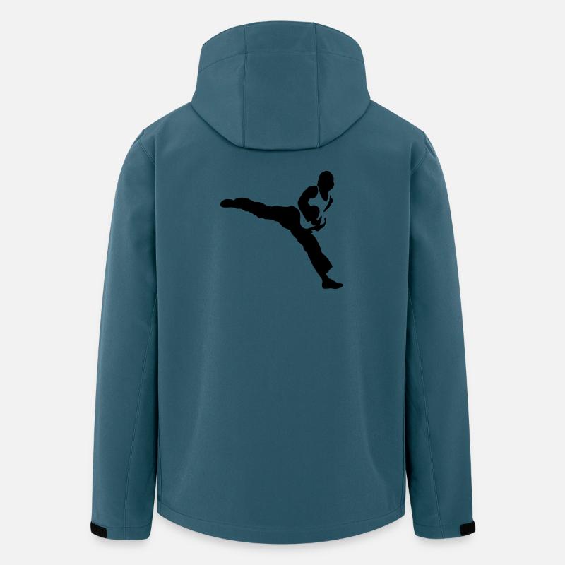 Taekwondo - Recycelte Männer Softshell-Jacke von Stanley/Stella - Dunkles Petrol