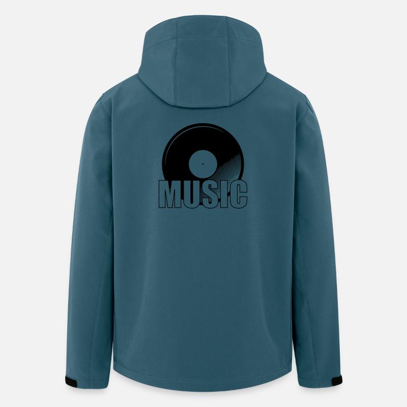 Music - Recycelte Männer Softshell-Jacke von Stanley/Stella - Dunkles Petrol