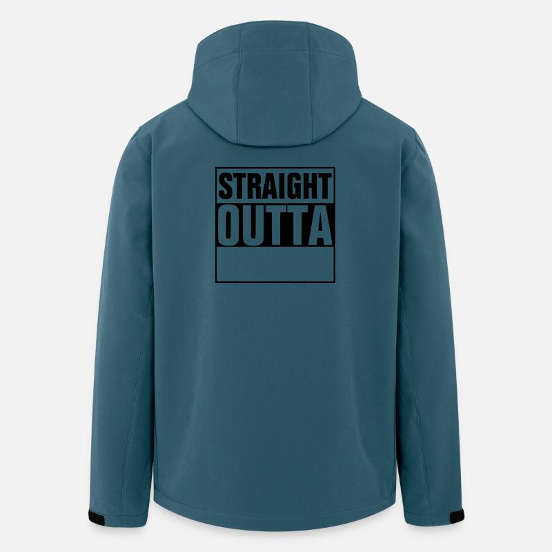 Straight outta - add your text - Recycelte Männer Softshell-Jacke von Stanley/Stella - Dunkles Petrol
