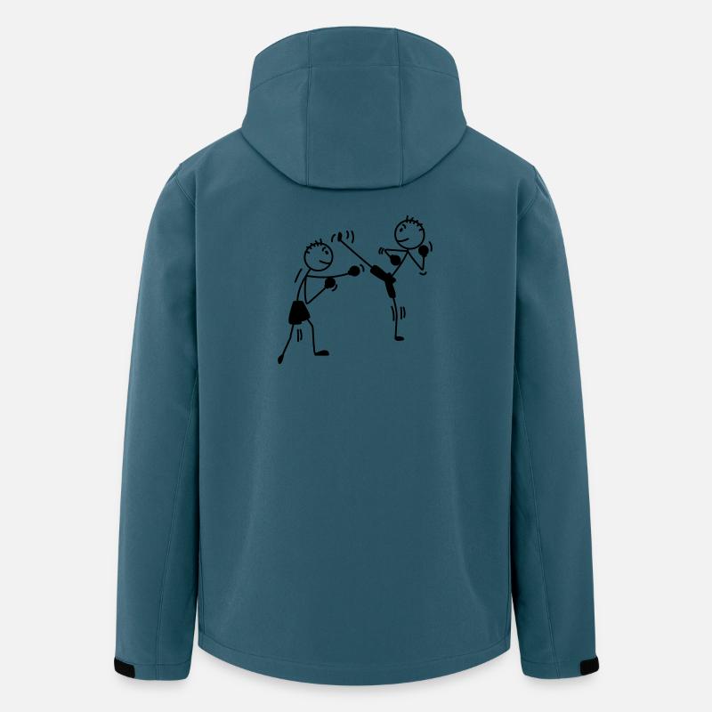 Kickboxen High Kick und Schläge - Recycelte Männer Softshell-Jacke von Stanley/Stella - Dunkles Petrol