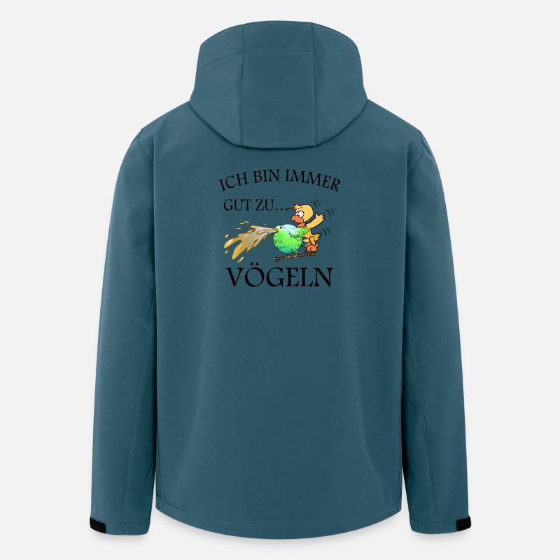 Lustige Vögel - Recycelte Männer Softshell-Jacke von Stanley/Stella - Dunkles Petrol