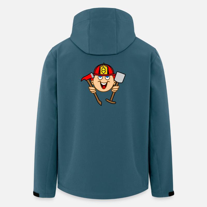 FIREFIGHTER weiße Haut - Recycelte Männer Softshell-Jacke von Stanley/Stella - Dunkles Petrol
