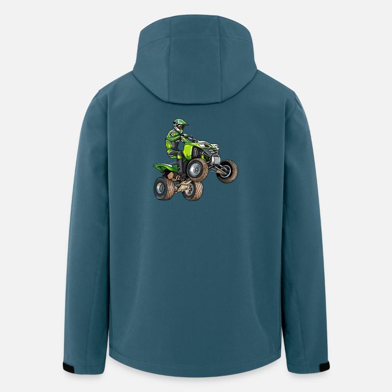 Quad Motorrad - Recycelte Männer Softshell-Jacke von Stanley/Stella - Dunkles Petrol