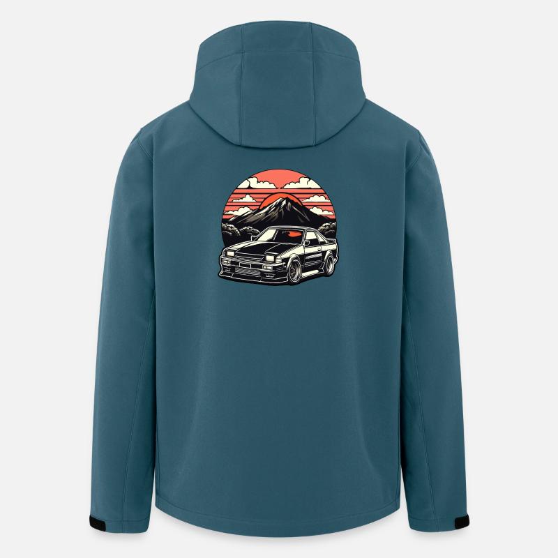 JDM-Auto Japanische Retro-Autorenn-Drift-Legende - Recycelte Männer Softshell-Jacke von Stanley/Stella - Dunkles Petrol