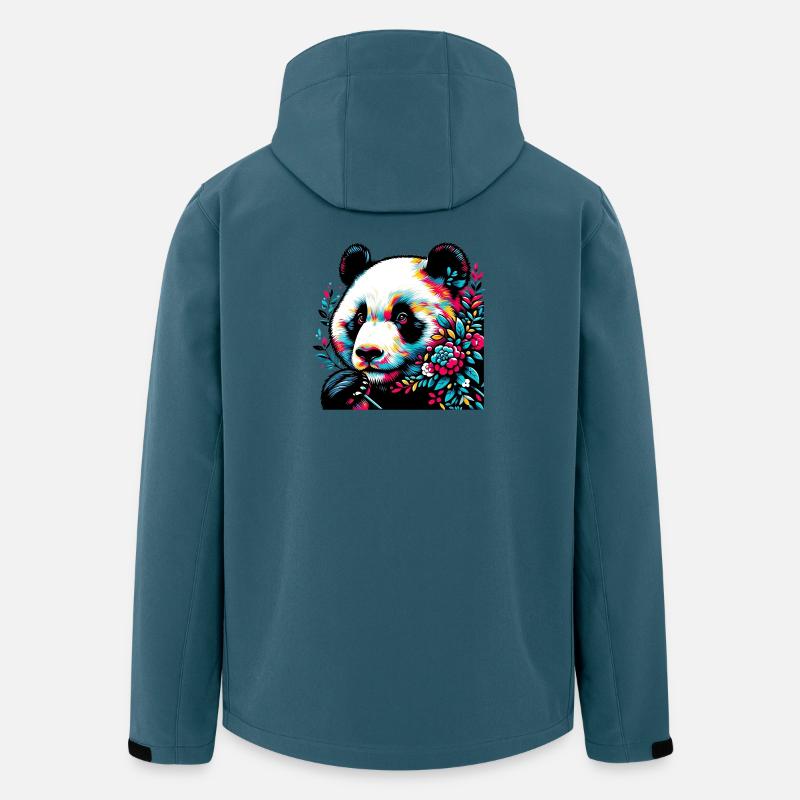 Panda - Recycelte Männer Softshell-Jacke von Stanley/Stella - Dunkles Petrol