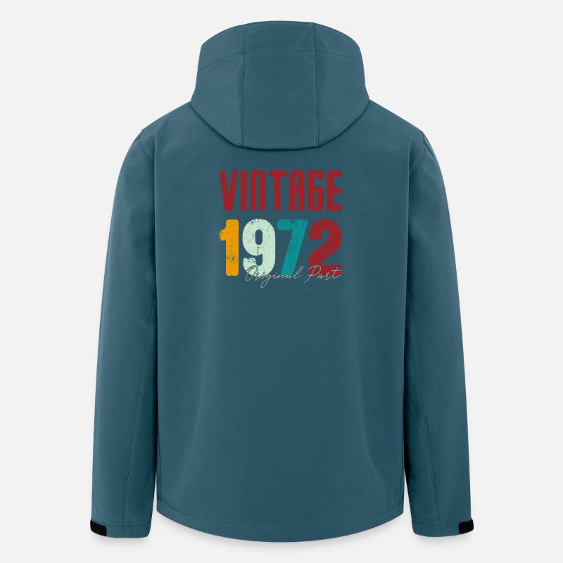 Millésime 1972 Partie originale - Veste softshell homme en polyester recyclé Stanley/Stella - bleu pétrole foncé