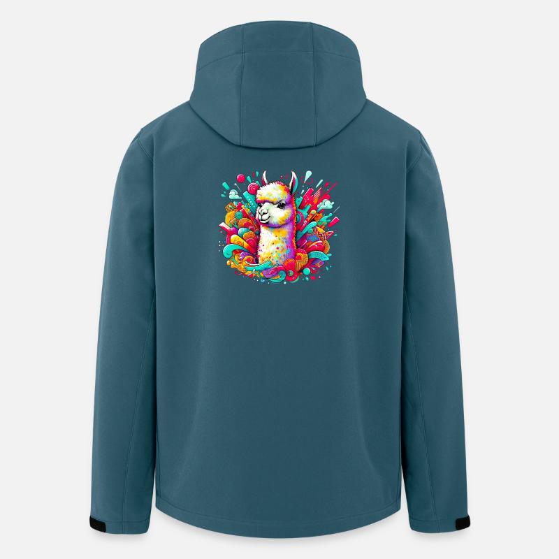 Alpaka - Recycelte Männer Softshell-Jacke von Stanley/Stella - Dunkles Petrol