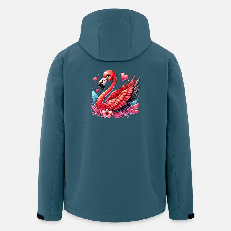 Flamant - Veste softshell homme en polyester recyclé Stanley/Stella - bleu pétrole foncé