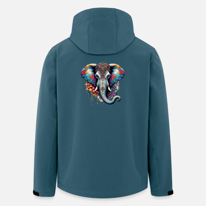 Elefant - Recycelte Männer Softshell-Jacke von Stanley/Stella - Dunkles Petrol
