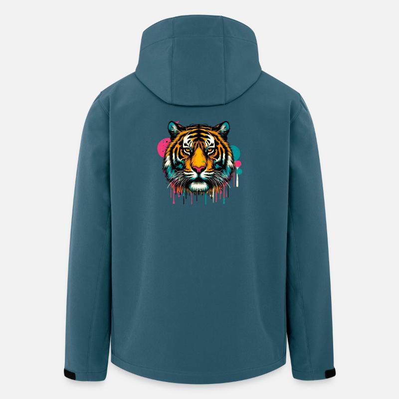 Tiger - Recycelte Männer Softshell-Jacke von Stanley/Stella - Dunkles Petrol