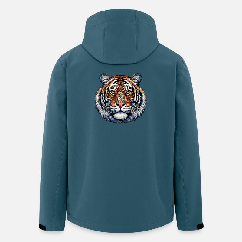 Tiger - Recycelte Männer Softshell-Jacke von Stanley/Stella - Dunkles Petrol
