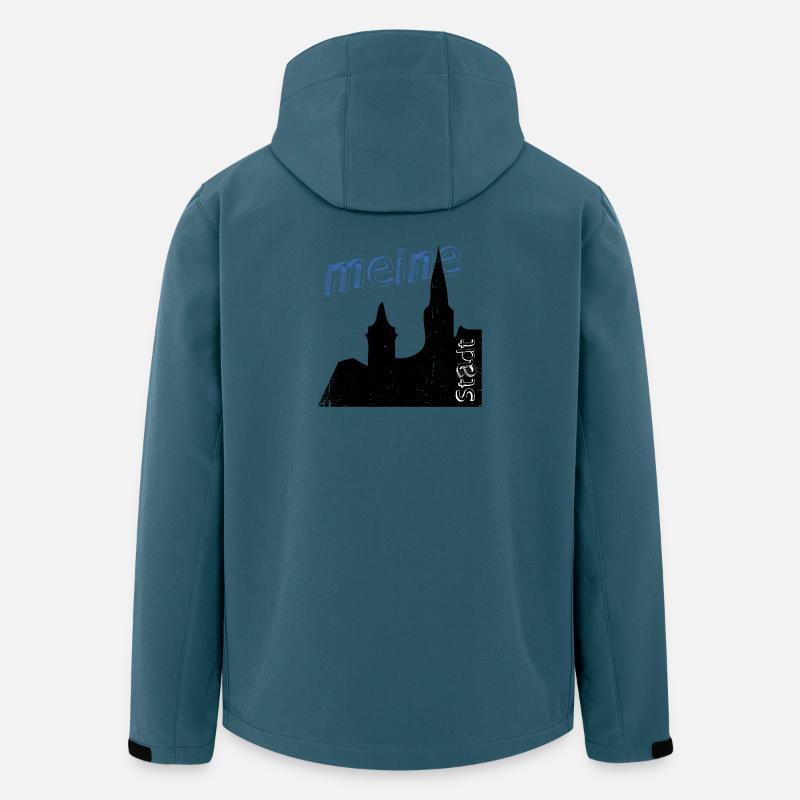 meine Stadt - Recycelte Männer Softshell-Jacke von Stanley/Stella - Dunkles Petrol