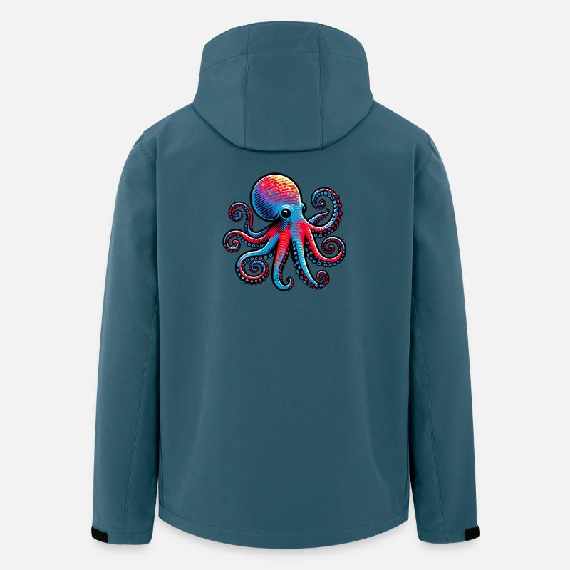 Krake - Recycelte Männer Softshell-Jacke von Stanley/Stella - Dunkles Petrol