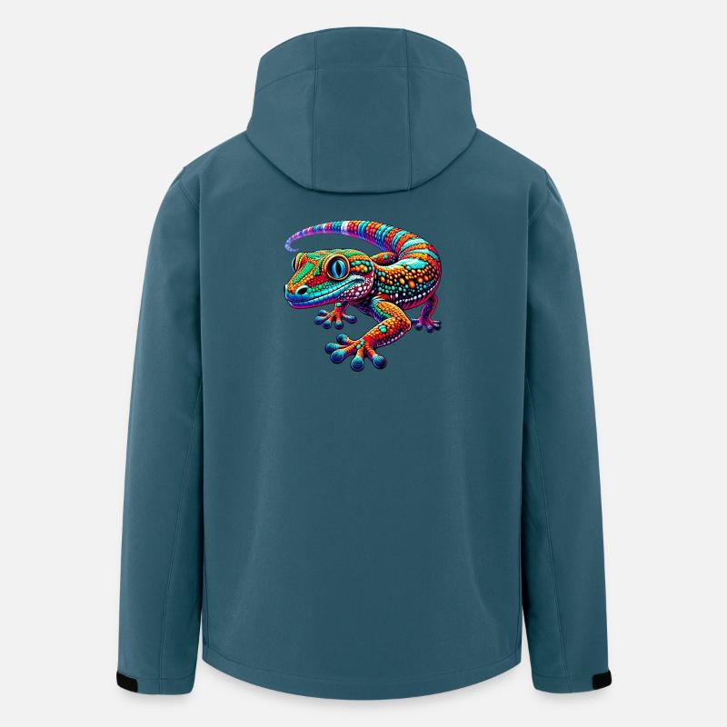 Gecko - Recycelte Männer Softshell-Jacke von Stanley/Stella - Dunkles Petrol
