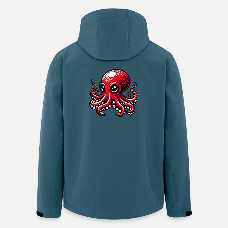 Krake - Recycelte Männer Softshell-Jacke von Stanley/Stella - Dunkles Petrol