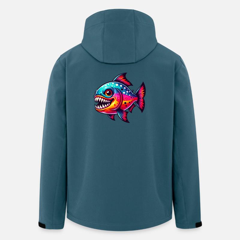 Piranha - Recycelte Männer Softshell-Jacke von Stanley/Stella - Dunkles Petrol