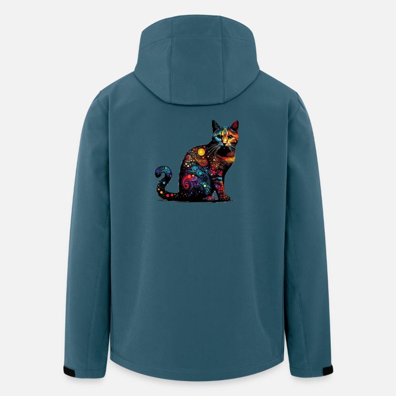 Chat - Veste softshell homme en polyester recyclé Stanley/Stella - bleu pétrole foncé