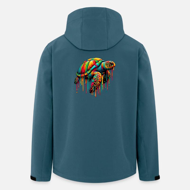 Schildkröte - Recycelte Männer Softshell-Jacke von Stanley/Stella - Dunkles Petrol