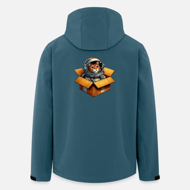 Astronaut Katze - Recycelte Männer Softshell-Jacke von Stanley/Stella - Dunkles Petrol