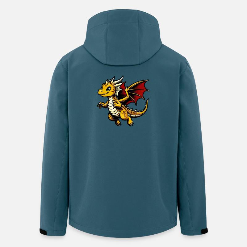 Drache - Recycelte Männer Softshell-Jacke von Stanley/Stella - Dunkles Petrol