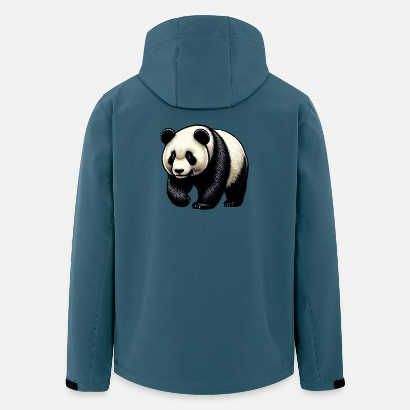 Panda - Recycelte Männer Softshell-Jacke von Stanley/Stella - Dunkles Petrol
