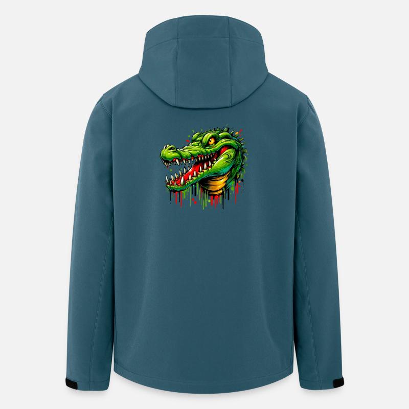 Alligator-Krokodil - Recycelte Männer Softshell-Jacke von Stanley/Stella - Dunkles Petrol