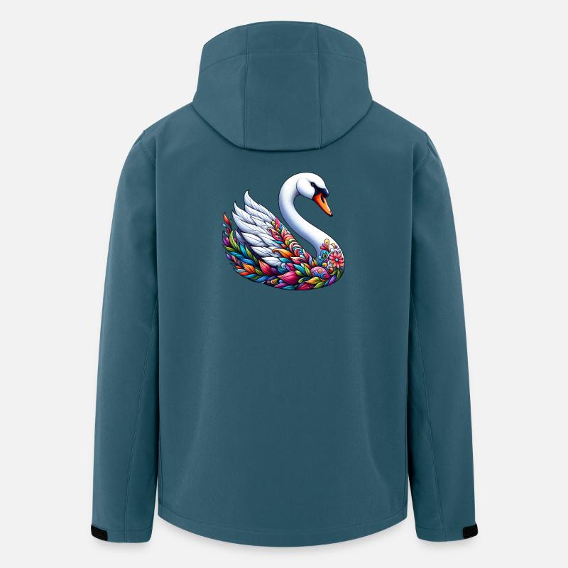 Schwan - Recycelte Männer Softshell-Jacke von Stanley/Stella - Dunkles Petrol