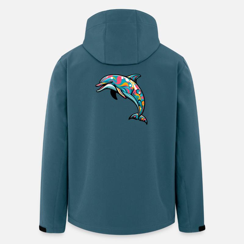 Delfin - Recycelte Männer Softshell-Jacke von Stanley/Stella - Dunkles Petrol