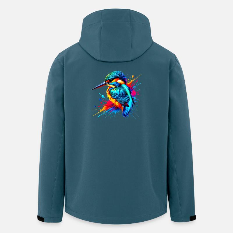 Isfugl - Stanley/Stella herre softshelljakke i genanvendt polyester - mørk petrol