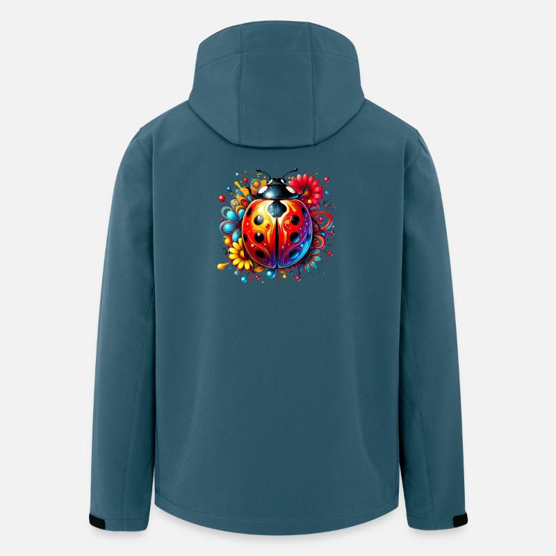 Marienkäfer - Recycelte Männer Softshell-Jacke von Stanley/Stella - Dunkles Petrol