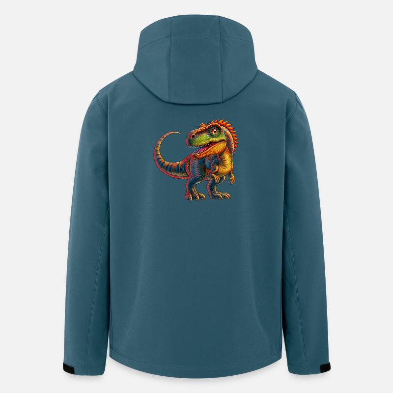 Dinosaurier - Recycelte Männer Softshell-Jacke von Stanley/Stella - Dunkles Petrol