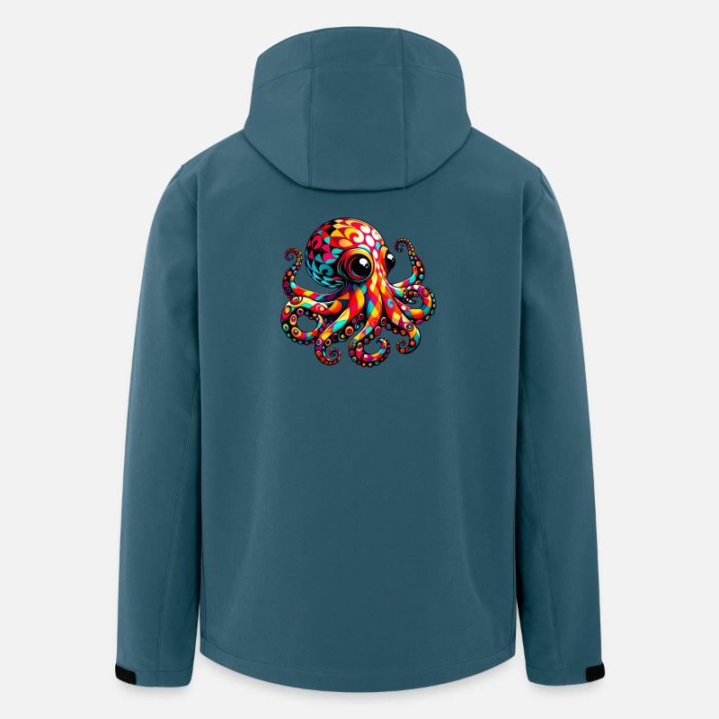 Krake - Recycelte Männer Softshell-Jacke von Stanley/Stella - Dunkles Petrol