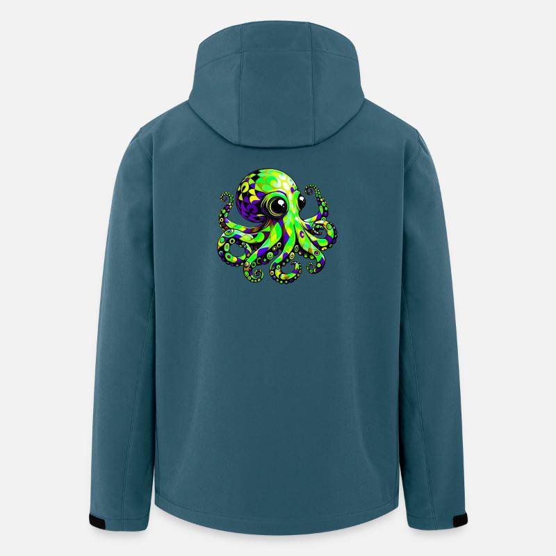 Krake - Recycelte Männer Softshell-Jacke von Stanley/Stella - Dunkles Petrol