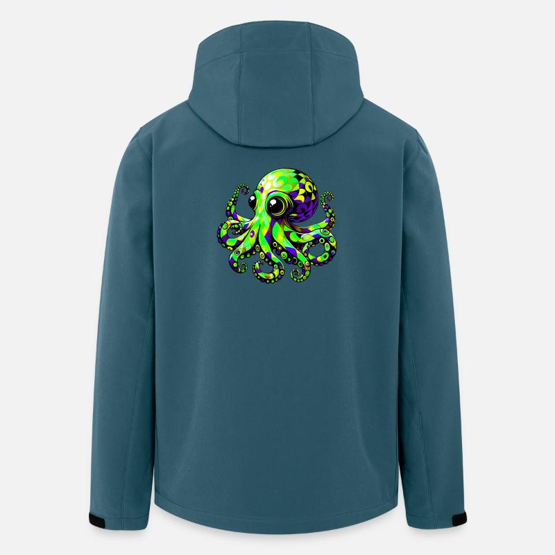 Krake - Recycelte Männer Softshell-Jacke von Stanley/Stella - Dunkles Petrol