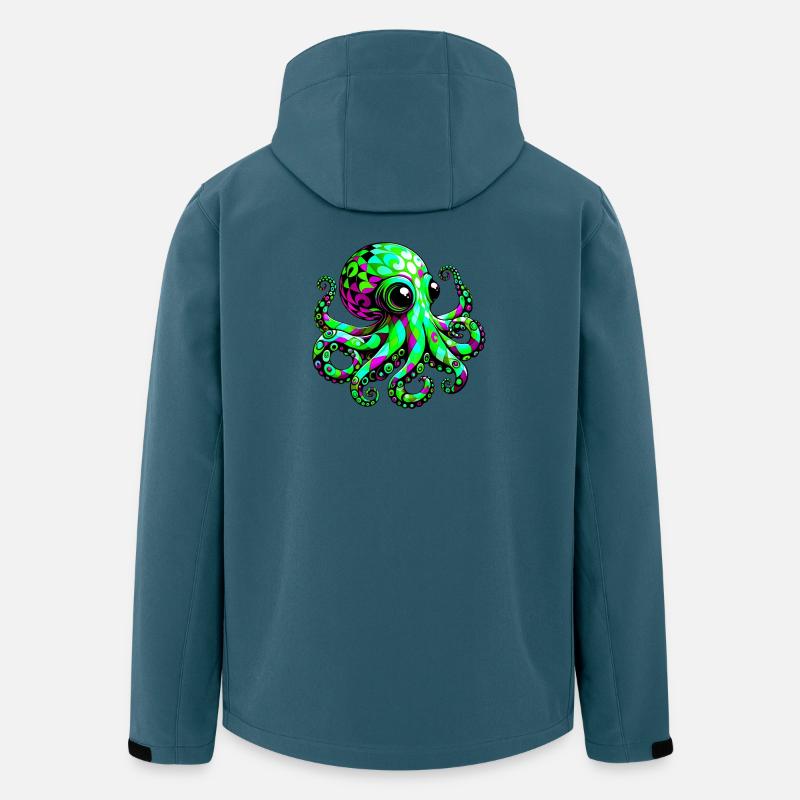 Krake - Recycelte Männer Softshell-Jacke von Stanley/Stella - Dunkles Petrol