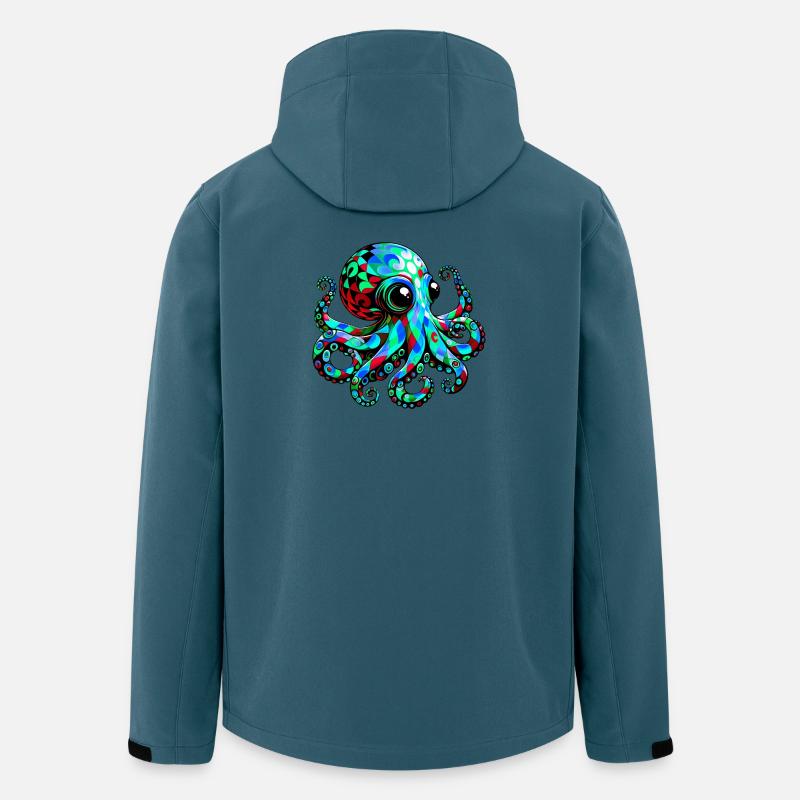 Krake - Recycelte Männer Softshell-Jacke von Stanley/Stella - Dunkles Petrol